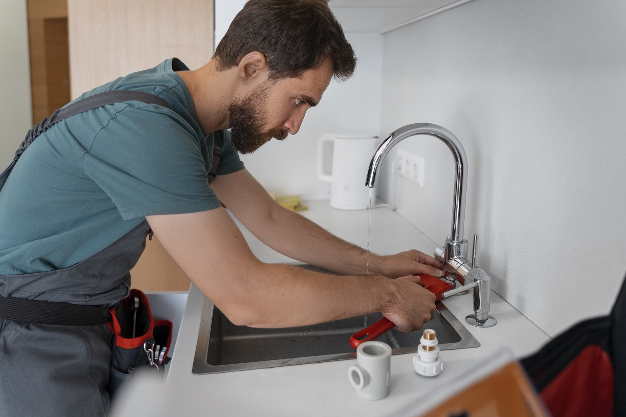 a man working as plumber